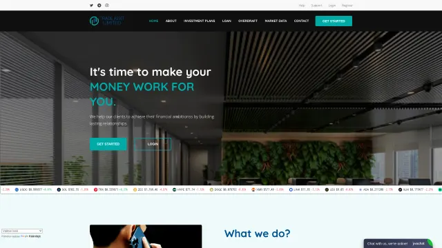 Captured rendering of tradeassetlimited.com