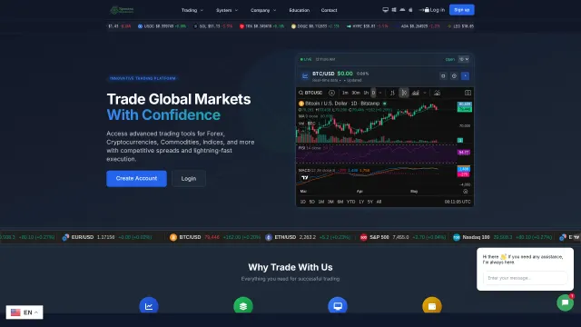 Captured rendering of spectrablockbrokers.com