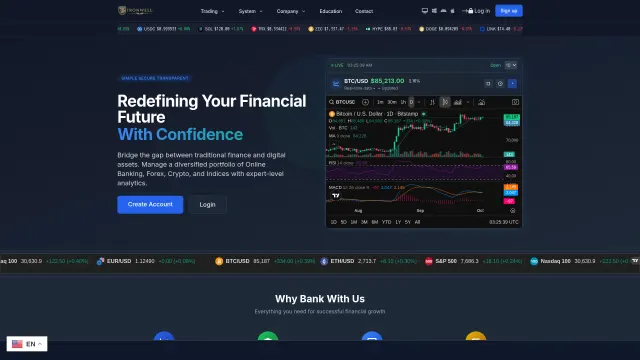 Captured rendering of ironwellvault.com