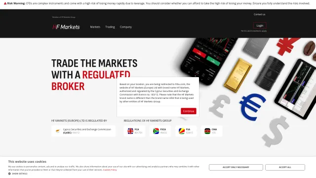 Captured rendering of hfm.com