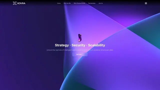 Captured rendering of xovrainternational.com