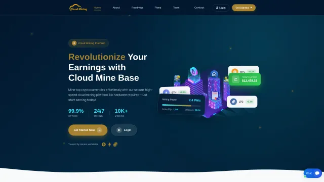 Captured rendering of cloudminnebase.com