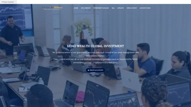 Captured rendering of longwealthglobe.com