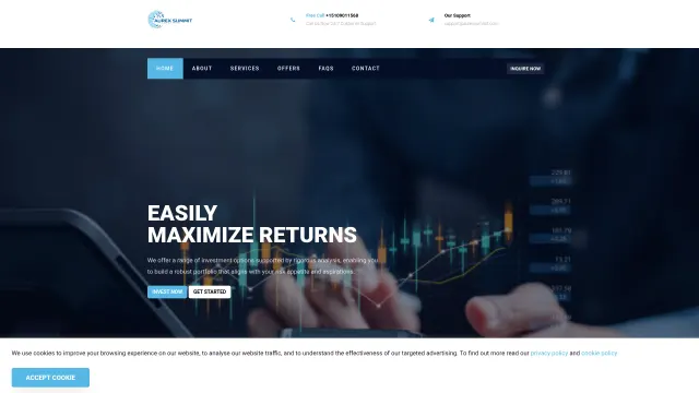 Captured rendering of aurexsummit.com