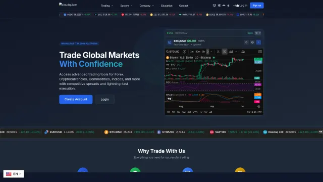 Captured rendering of cloudquiver.live
