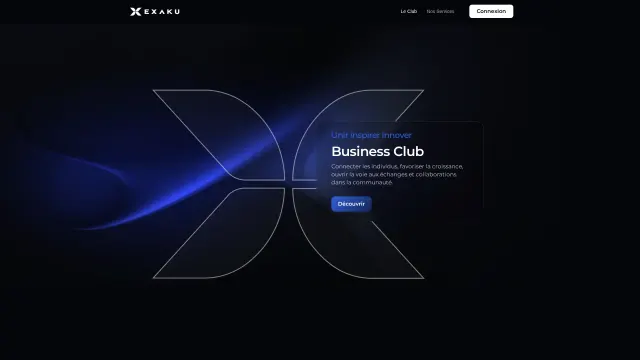 Captured rendering of exakubusinessclub.com