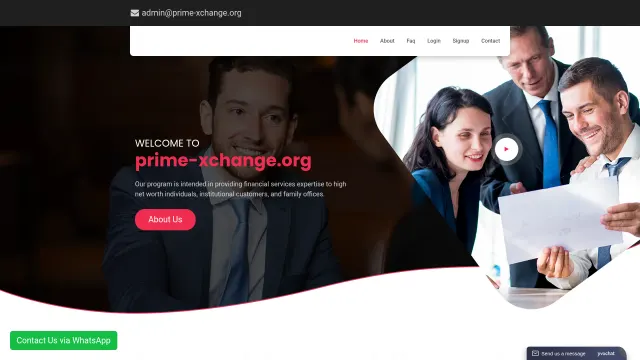 Captured rendering of prime-xchange.org