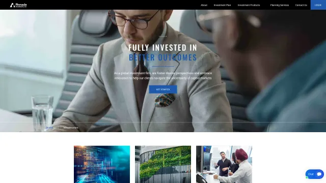 Captured rendering of pinnacleinvestmentassets.com