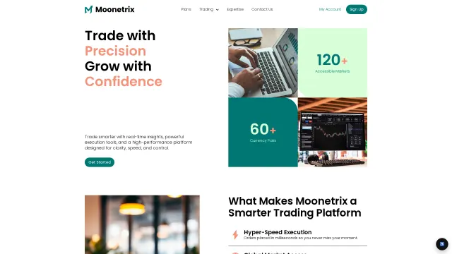 Captured rendering of moonetrix.com