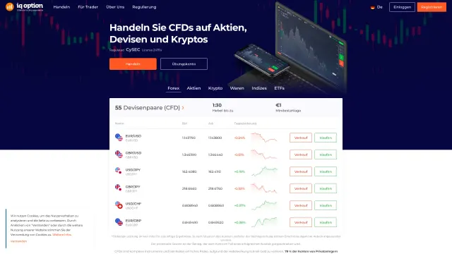 Captured rendering of iqoption.com