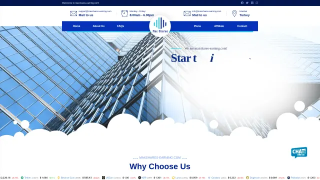 Captured rendering of maxshares-earning.com