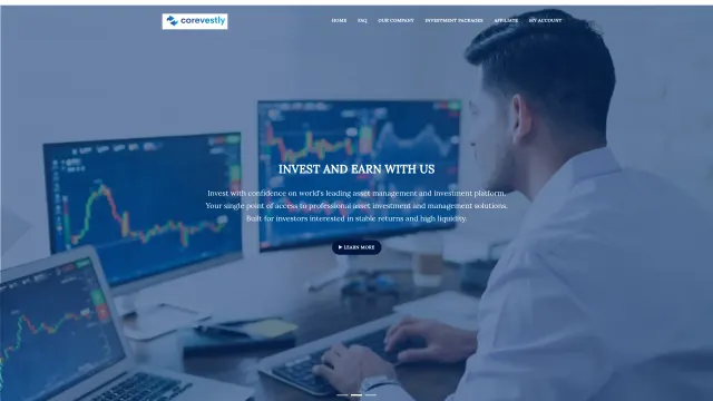 Captured rendering of corevestly.com