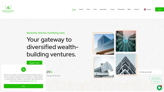 Captured rendering of empireversecapital.co
