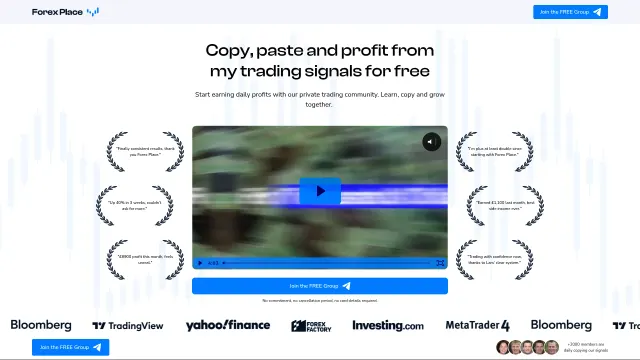 Captured rendering of theforexplace.com