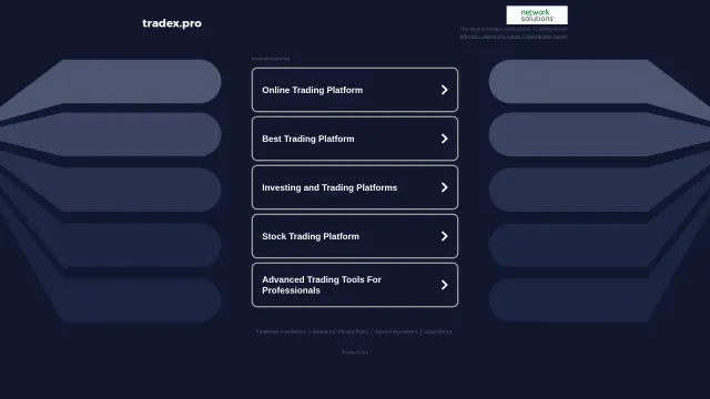 Captured rendering of tradex.pro