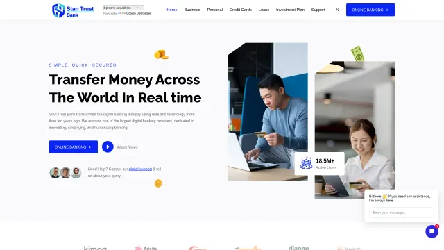 Captured rendering of stantrustbank.com