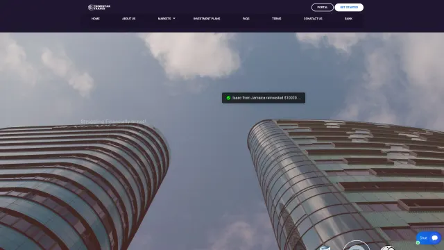 Captured rendering of primestartrade.com