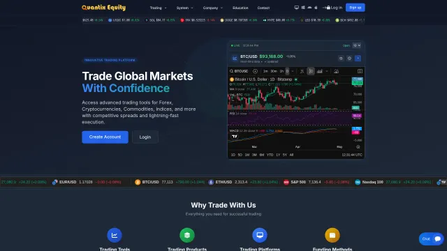 Captured rendering of quantixequity.com