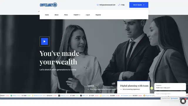Captured rendering of convexasset.net