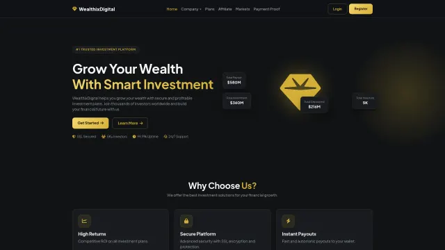Captured rendering of wealthixdigital.com