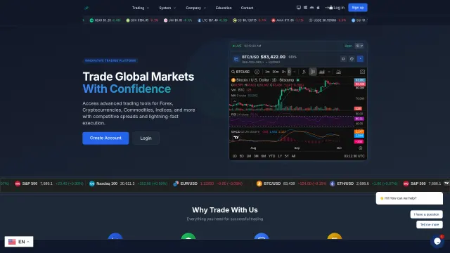Captured rendering of tradingspire.com