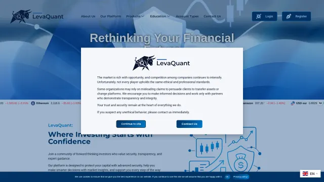 Captured rendering of levaquant.com