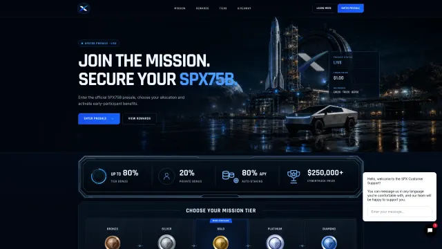 Captured rendering of spx75b.org