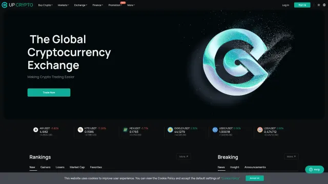 Captured rendering of up-crypto.xyz
