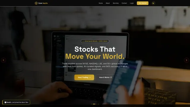 Captured rendering of core-vaults.com