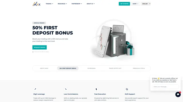 Captured rendering of am4x.com