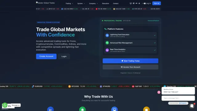 Captured rendering of vendorglobaltrades.info