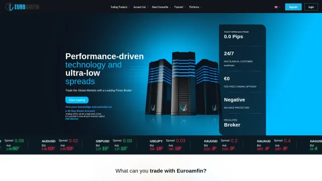 Captured rendering of euroamfin.com