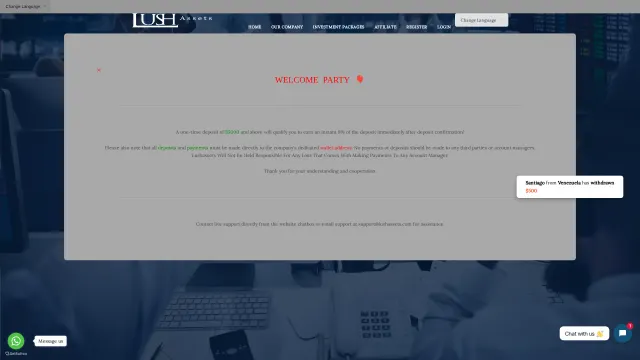 Captured rendering of lushassets.com