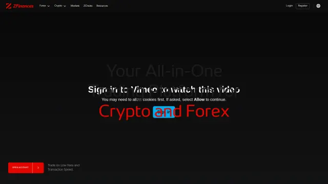 Captured rendering of zfinances.com