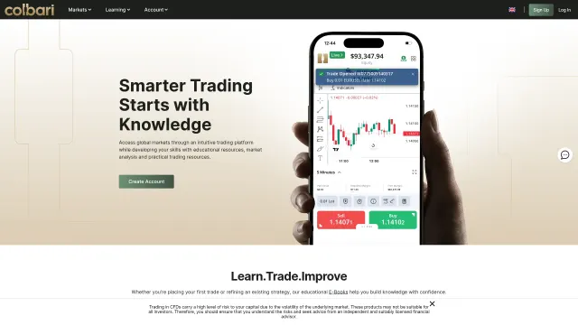Captured rendering of colbari.com