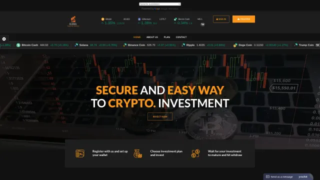 Captured rendering of globaltrustedinvest.com
