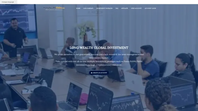 Captured rendering of longwealthsglobe.com
