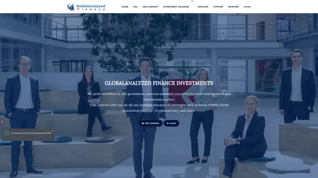 Captured rendering of globalanalyzedfinances.net