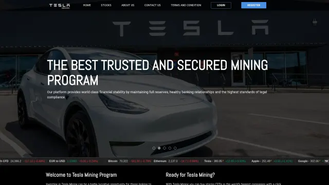 Captured rendering of teslaminingprogram.com