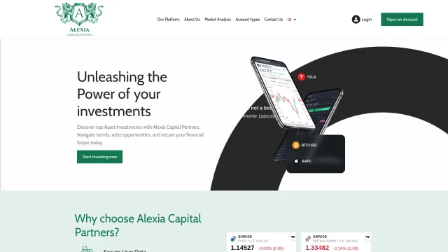 Captured rendering of alexia-capital.com