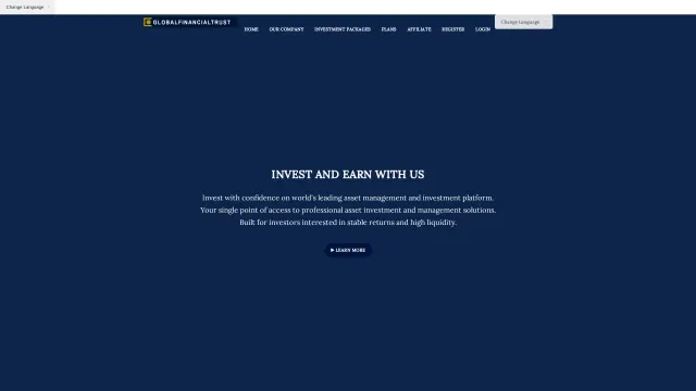 Captured rendering of glofintrust.com