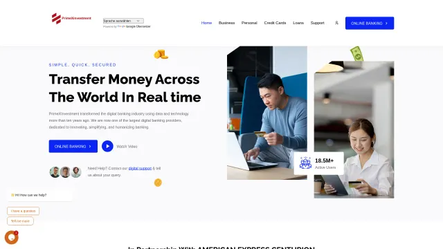 Captured rendering of primexdash.com