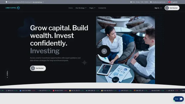 Captured rendering of lunexcapital.com