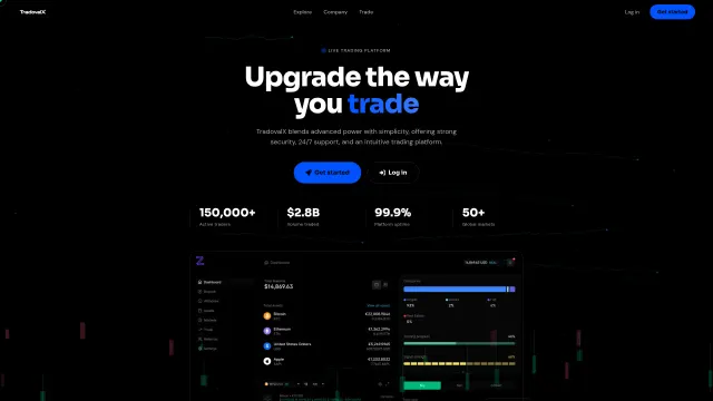 Captured rendering of tradovalx.com