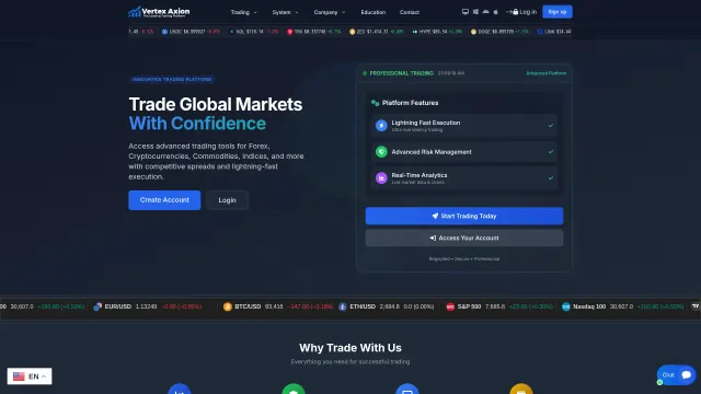 Captured rendering of vertexaxion.com