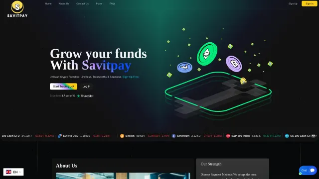 Captured rendering of savitpay.com