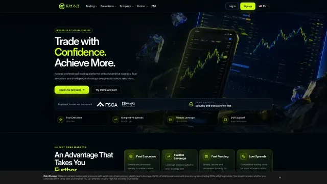 Captured rendering of emarmarkets.com