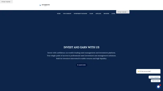 Captured rendering of extensive-growth.com