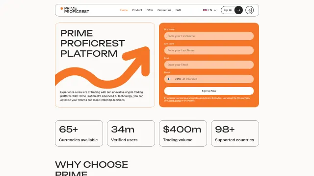 Captured rendering of prime-proficrest.com