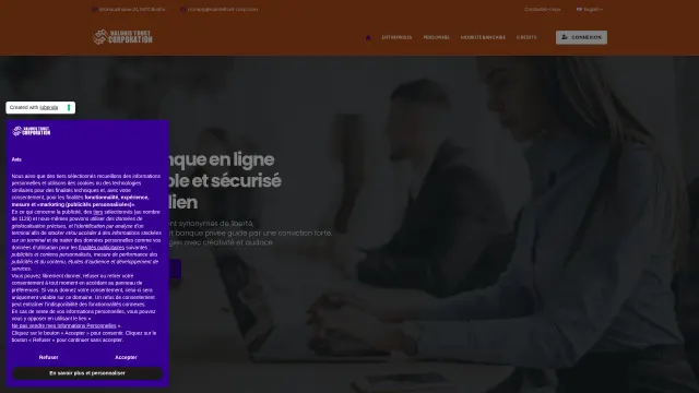 Captured rendering of valoristrust-corp.com
